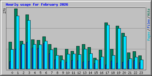 Hourly usage for February 2026