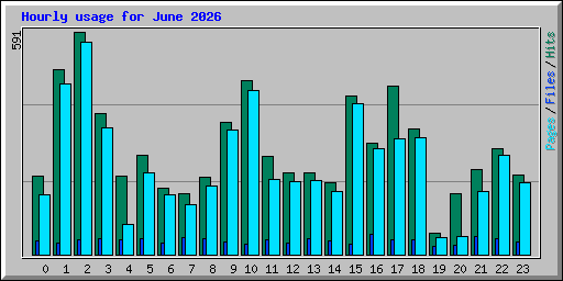 Hourly usage for June 2026